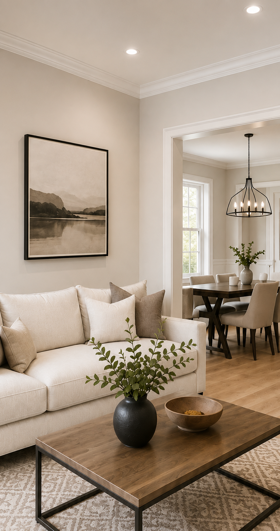Bright painted residential interior